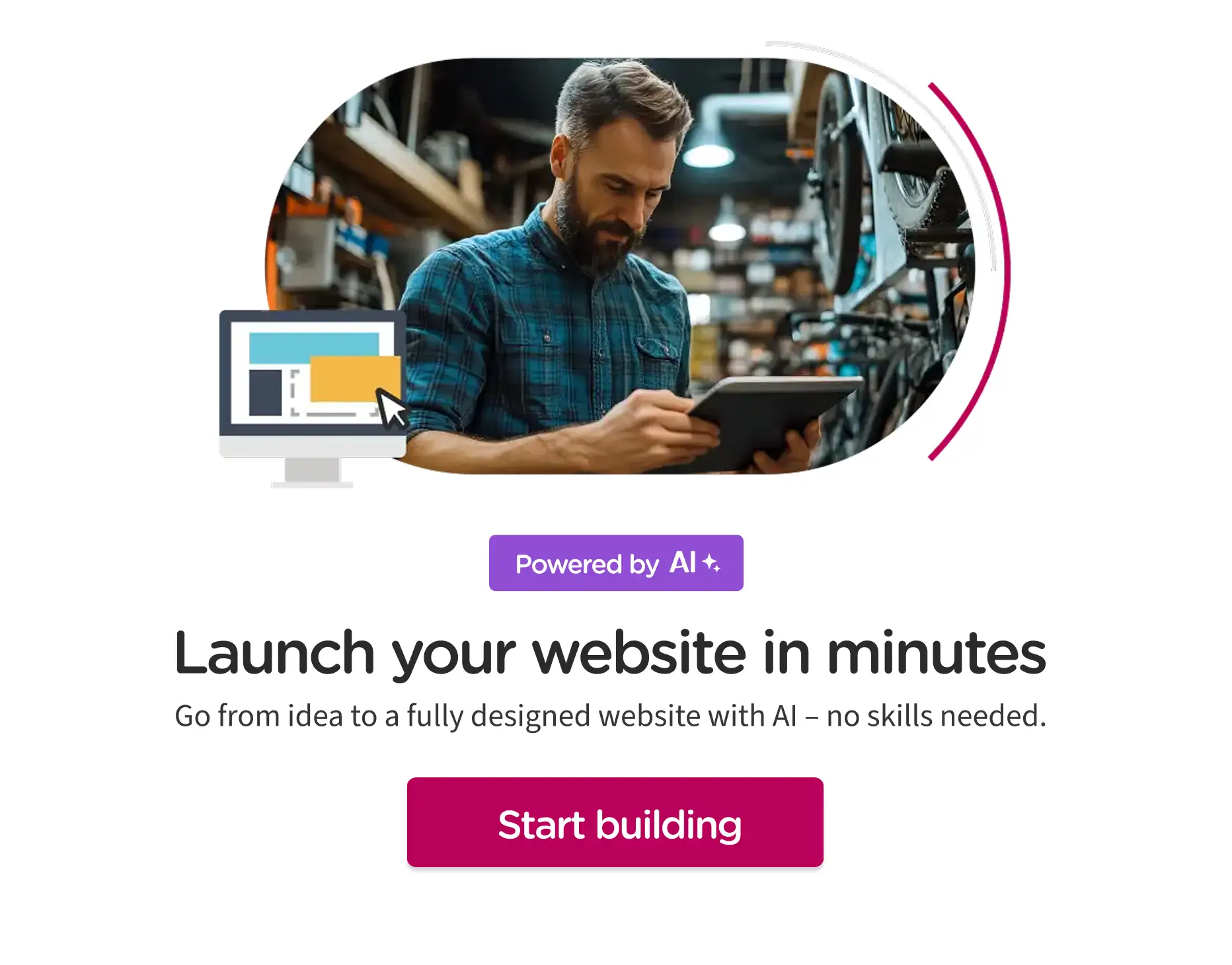 Launch your wesite in minutes